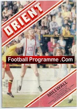 Orient v Millwall 1981 - Autographed Slade + Massie - football programme