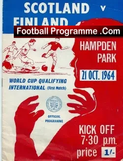 Scotland v Finland 1964 - Qualifying World Cup - football programme