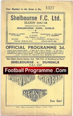 Shelbourne v Shamrock Rovers 1948