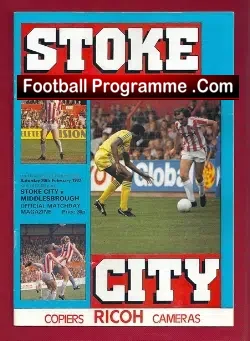 Stoke City v Middlesbrough 1982 - Multi Autographed Signed - football programme