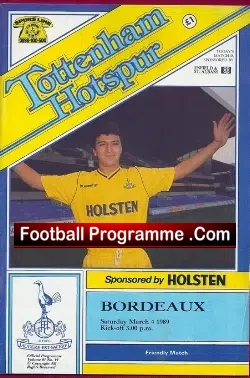 Tottenham Hotspur v Bordeaux 1989 – Eric Cantona Played