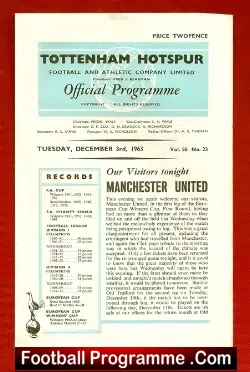 Tottenham Hotspur v Manchester United 1963 – Rearranged Match