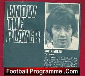 Tottenham Spurs Joe Kinnear Signed Picture
