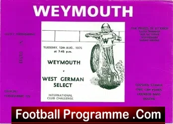 Weymouth Speedway v German Select 1975
