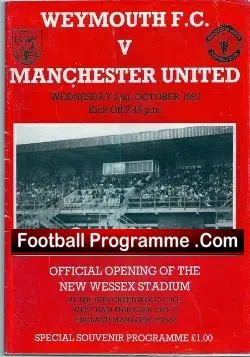 Weymouth v Manchester United 1987 – New Stadium Opening Match