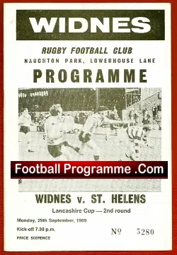 Widnes Rugby v St Helens 1969