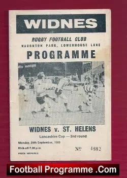 Widnes Rugby v St Helens 1969
