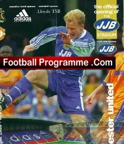 Wigan Athletic v Manchester United 1999 Opening + Signed + Menu - football memorabilia