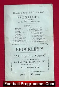 Winsford Town v Tranmere Rovers 1948
