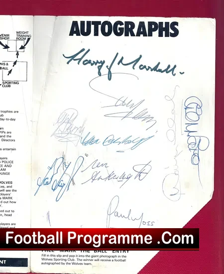 Wolves Special Open Day Match 1978 – Multi Signed Programme