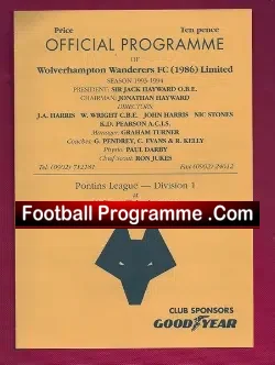 Wolves Wolverhampton v Manchester United 1993 – Reserves Beckham