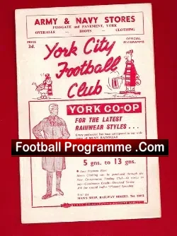 York City v Tranmere Rovers 1961