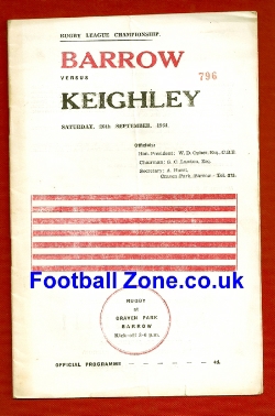 Barrow Rugby v Keighley 1964