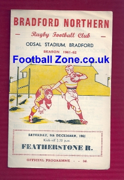 Bradford Northern Rugby v Featherstone Rovers 1961