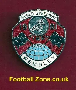 World Speedway Final 1981 Speedway Badge – London