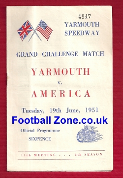 Yarmouth Speedway v America 1951 – Grand Challenge Match