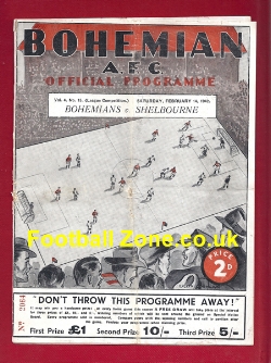Bohemian v Shelbourne 1942 – 1940s Irish Football Programme
