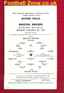 Aston Villa v Bristol City 1963 – FA Cup Replay