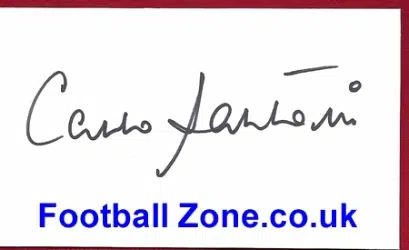 Manchester United Carlo Sartori Autograph 1973