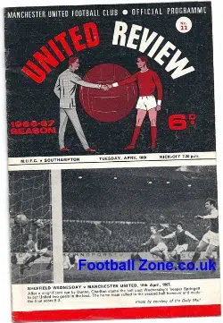 Manchester United v Southampton 1967