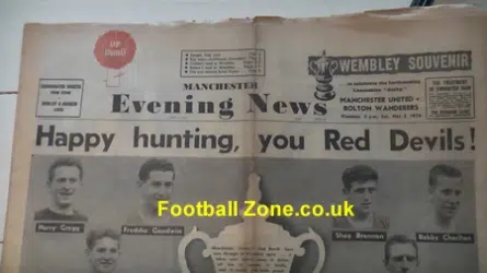 Manchester Evening News Paper 1958 Cup Final Souvenir