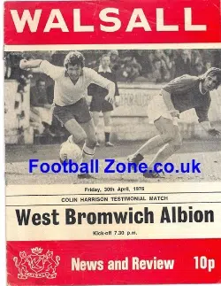 Colin Harrison Testimonial Benefit Walsall 1976 + Robbo Man Utd