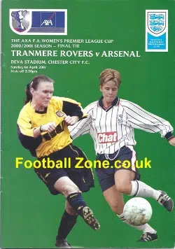 Tranmere Rovers Ladies v Arsenal 2001 Womens Football Match Chester