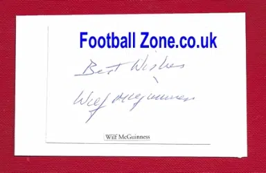 Manchester United Wilf McGuinness Autograph Signed Card