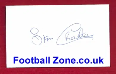 Manchester United Stan Crowther Signed Card 1958