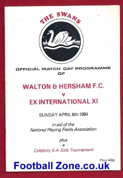 Walton Hersham v Ex Internationals 1984 – Plus George Best