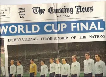 Evening News World Cup Final Paper Souvenir 1970