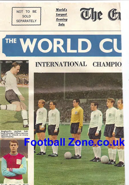 Evening News World Cup Final Paper Souvenir 1970