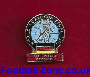 World Team Cup Speedway Final 1981 Badge Olching Germany