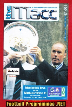 Macclesfield Town v Manchester United 1998 – Pre Season – Treble