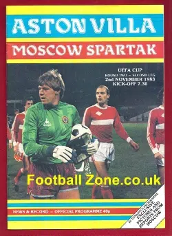 Aston Villa v Spartak Moscow 1983 - UEFA Cup