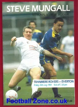 Steve Mungall Testimonial Benefit Match Tranmere Rovers 1989