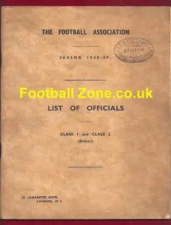 Football Association List Of Officials 1948 - 1949 + Referees
