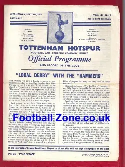 Tottenham Hotspur v West Ham United 1959