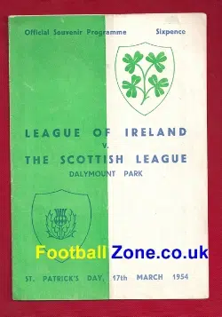 League Of Ireland v Scottish League 1954 - Dalymount Park