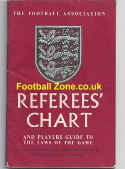 Referee Chart Booklet - Football Association Rules Guide 1962