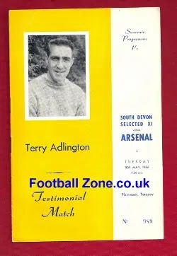 Terry Adlington Benefit Match Testimonial Torquay United 1966