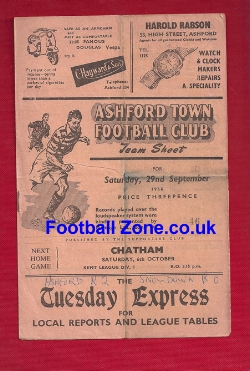 Ashford Town v Snowdown 1956 – Reserves
