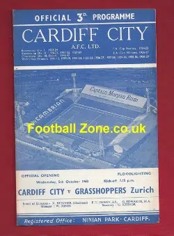 Cardiff City v Grasshoppers 1960 – Floodlights