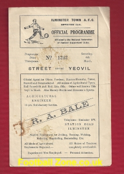 ilminster Town v Yeovil Town 1950’s ? – Somerset Cup Final