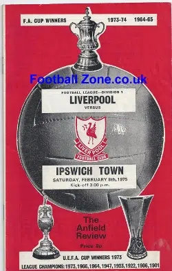 Liverpool v Ipswich Town 1975