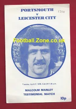 Malcolm Manley Testimonial Benefit Match Portsmouth 1976
