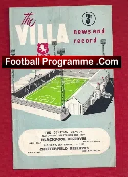 Aston Villa v Blackpool 1959