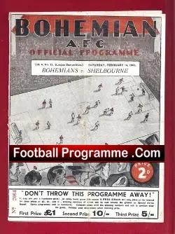 Bohemian v Shelbourne 1942 – 1940s Irish Football Programme