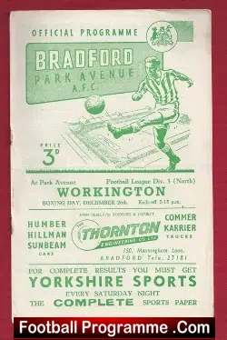Bradford Park Avenue v Workington 1956