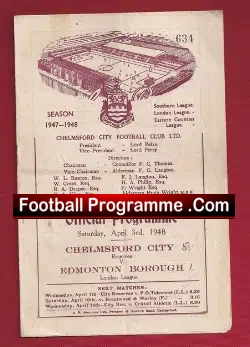 Chelmsford City v Edmonton Borough 1948